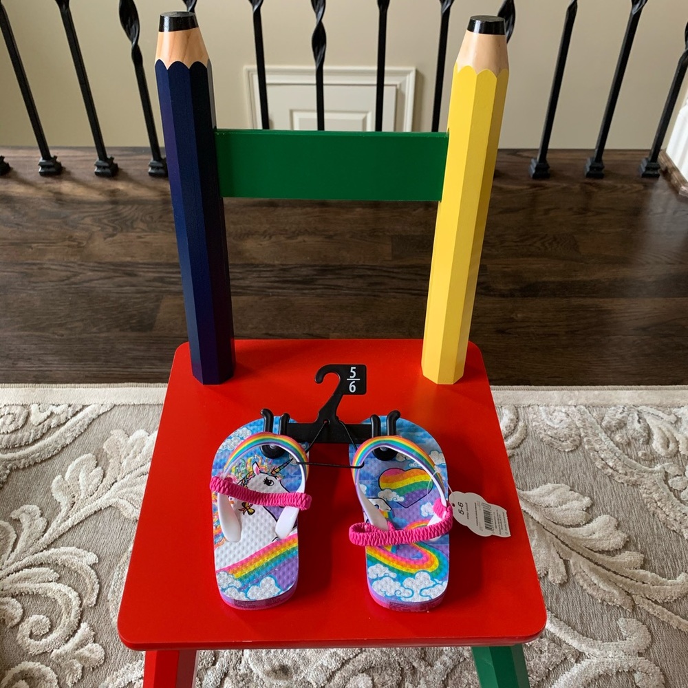Unicorn Themed Sling-Back Flip-Flops